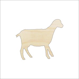Goat - Laser Cut Out Unfinished Wood Craft Shape ANML112 Goat - Laser Cut Out Unfinished Wood Craft Shape ANML112