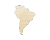 Continent South America - Laser Cut Out Unfinished Wood Craft Shape WLD8 Continent South America - Laser Cut Out Unfinished Wood Craft Shape WLD8