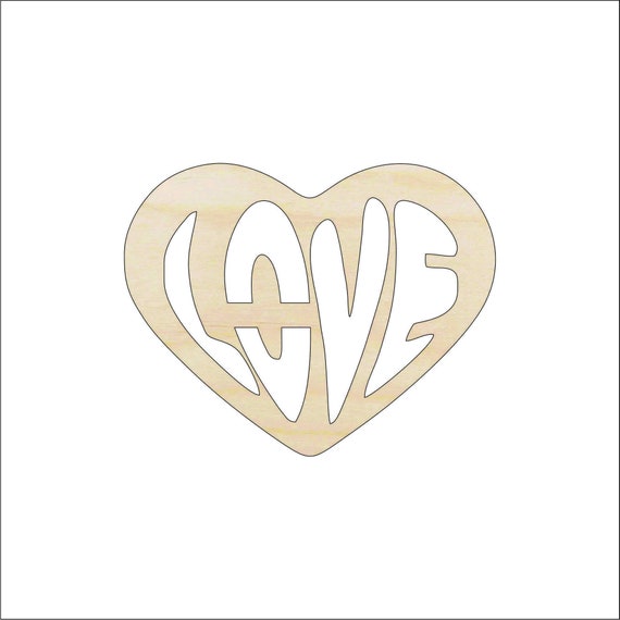 Heart - Laser Cut Out Unfinished Wood Craft Shape DSN28 Heart - Laser Cut Out Unfinished Wood Craft Shape DSN28
