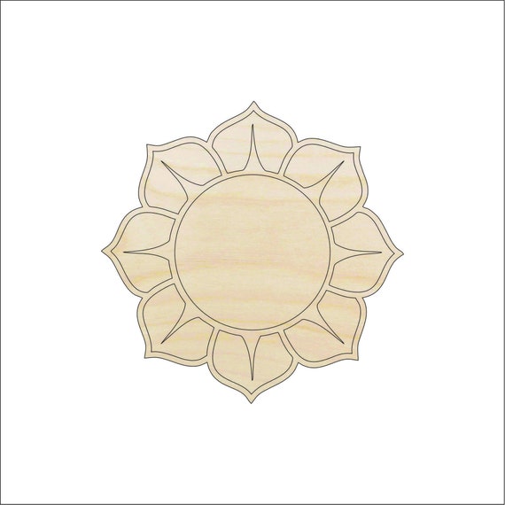 Flower - Laser Cut Out Unfinished Wood Craft Shape FLR36 Flower - Laser Cut Out Unfinished Wood Craft Shape FLR36