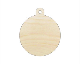Bauble - Laser Cut Out Unfinished Wood Craft Shape XMS21 Bauble - Laser Cut Out Unfinished Wood Craft Shape XMS21