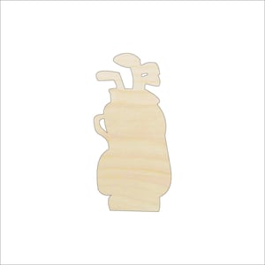 Sport Golf Bag - Laser Cut Out Unfinished Wood Craft Shape SPT121 Sport Golf Bag - Laser Cut Out Unfinished Wood Craft Shape SPT121