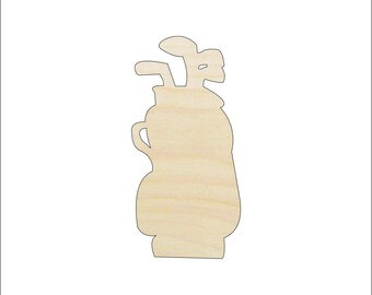 Sport Golf Bag - Laser Cut Out Unfinished Wood Craft Shape SPT121 Sport Golf Bag - Laser Cut Out Unfinished Wood Craft Shape SPT121