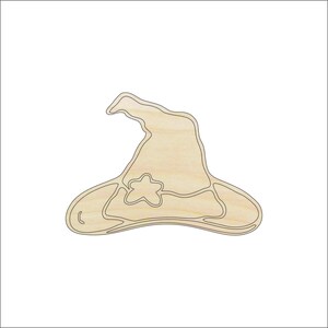 Hat Witch - Laser Cut Out Unfinished Wood Craft Shape FAL127 Hat Witch - Laser Cut Out Unfinished Wood Craft Shape FAL127