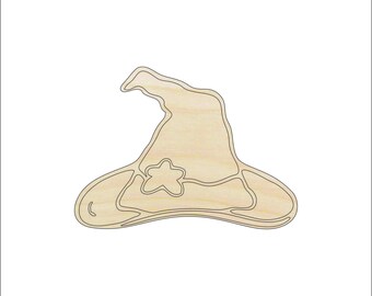 Hat Witch - Laser Cut Out Unfinished Wood Craft Shape FAL133 Hat Witch - Laser Cut Out Unfinished Wood Craft Shape FAL133