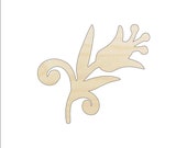 Flower Tulip - Laser Cut Out Unfinished Wood Craft Shape FLR29 Flower Tulip - Laser Cut Out Unfinished Wood Craft Shape FLR29