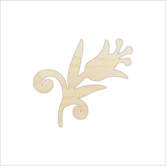 Flower Tulip - Laser Cut Out Unfinished Wood Craft Shape FLR29 Flower Tulip - Laser Cut Out Unfinished Wood Craft Shape FLR29