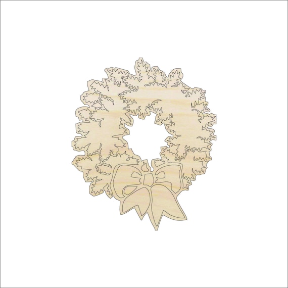 Wreath - Laser Cut Out Unfinished Wood Craft Shape XMS40 Wreath - Laser Cut Out Unfinished Wood Craft Shape XMS40