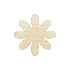Flower - Laser Cut Out Unfinished Wood Craft Shape FLR74 Flower - Laser Cut Out Unfinished Wood Craft Shape FLR74