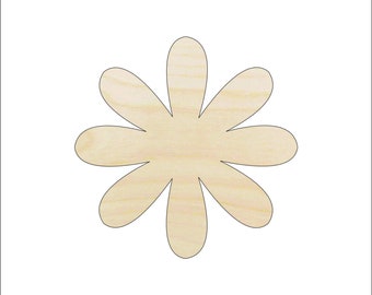 Flower - Laser Cut Out Unfinished Wood Craft Shape FLR74 Flower - Laser Cut Out Unfinished Wood Craft Shape FLR74