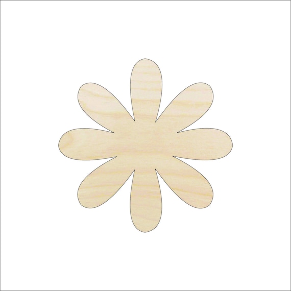 Flower - Laser Cut Out Unfinished Wood Craft Shape FLR74 Flower - Laser Cut Out Unfinished Wood Craft Shape FLR74