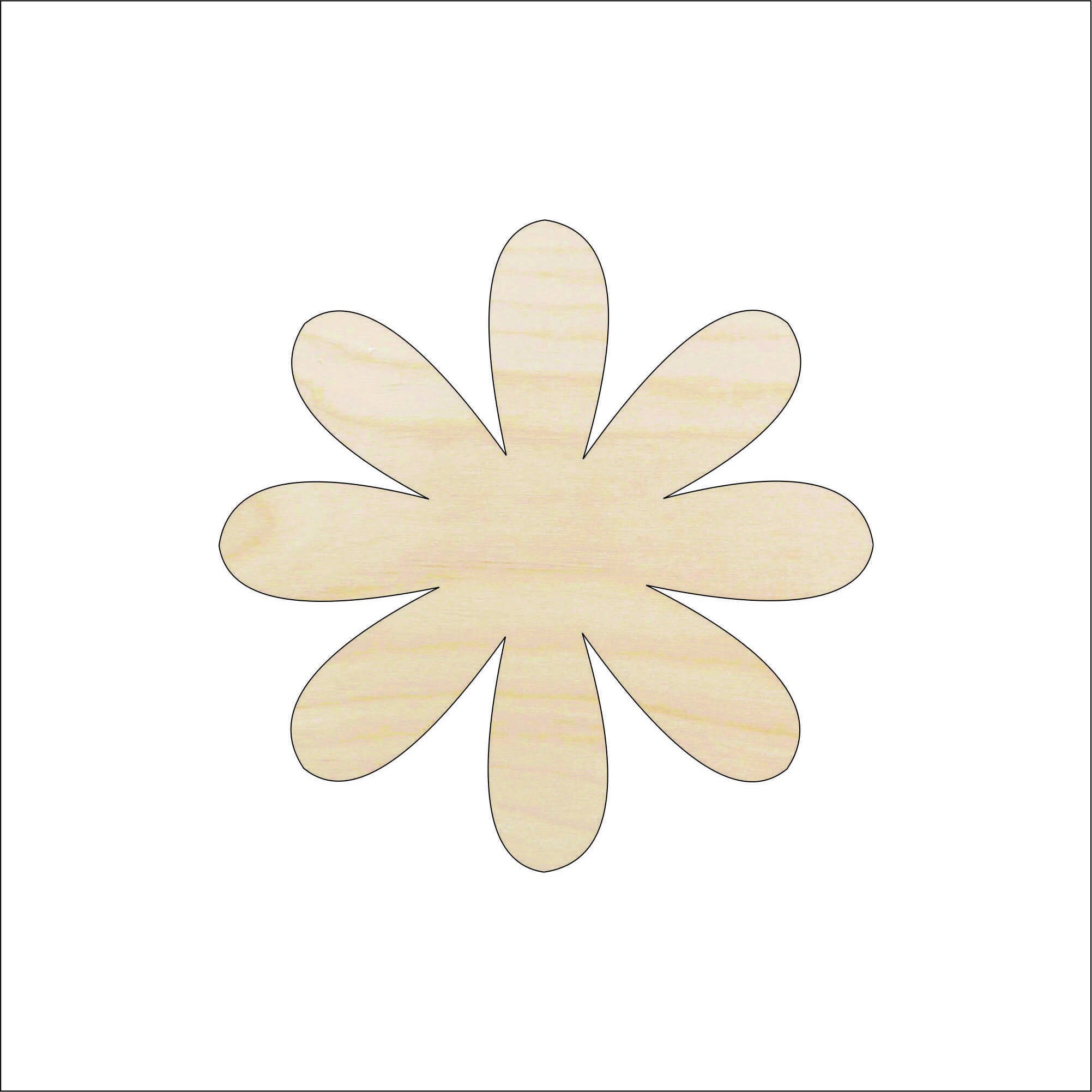 Flower - Laser Cut Out Unfinished Wood Craft Shape FLR74 Flower - Laser Cut Out Unfinished Wood Craft Shape FLR74