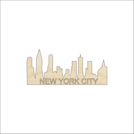 State New York City Skyline - Laser Cut Out Unfinished Wood Craft Shape USA5 State New York City Skyline - Laser Cut Out Unfinished Wood Craft Shape USA5