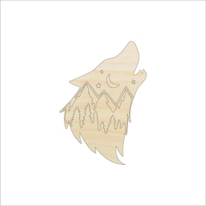 Wolf - Laser Cut Out Unfinished Wood Craft Shape ANML126 Wolf - Laser Cut Out Unfinished Wood Craft Shape ANML126