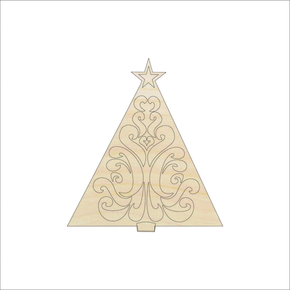 Tree - Laser Cut Out Unfinished Wood Craft Shape XMS87 Tree - Laser Cut Out Unfinished Wood Craft Shape XMS87