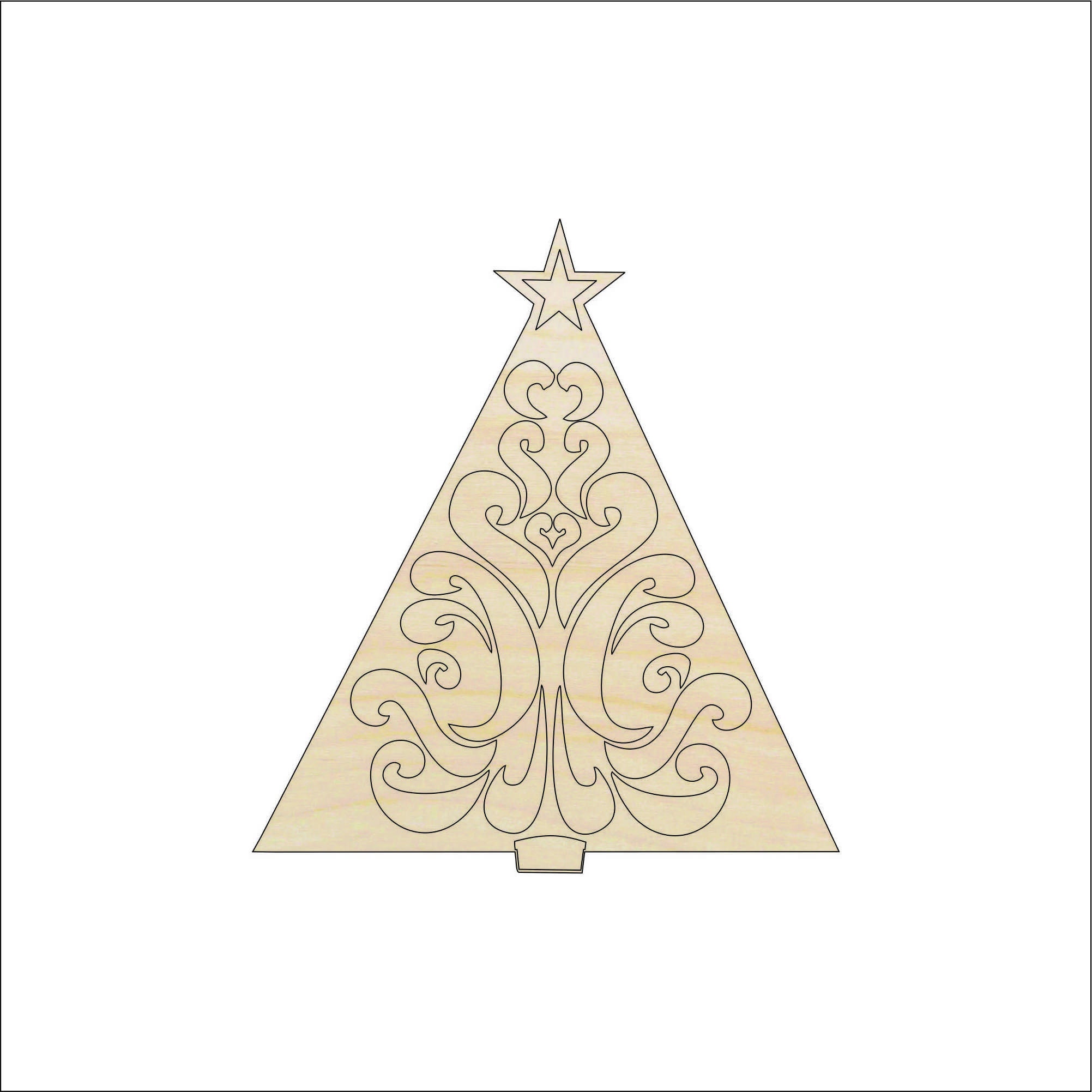 Tree - Laser Cut Out Unfinished Wood Craft Shape XMS87 Tree - Laser Cut Out Unfinished Wood Craft Shape XMS87