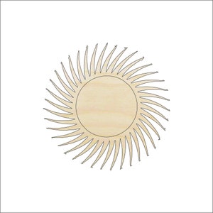 Sun - Laser Cut Out Unfinished Wood Craft Shape SKY19 Sun - Laser Cut Out Unfinished Wood Craft Shape SKY19