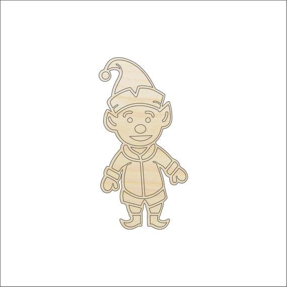 Gnome Elf - Laser Cut Out Unfinished Wood Craft Shape MYTH12 Gnome Elf - Laser Cut Out Unfinished Wood Craft Shape MYTH12