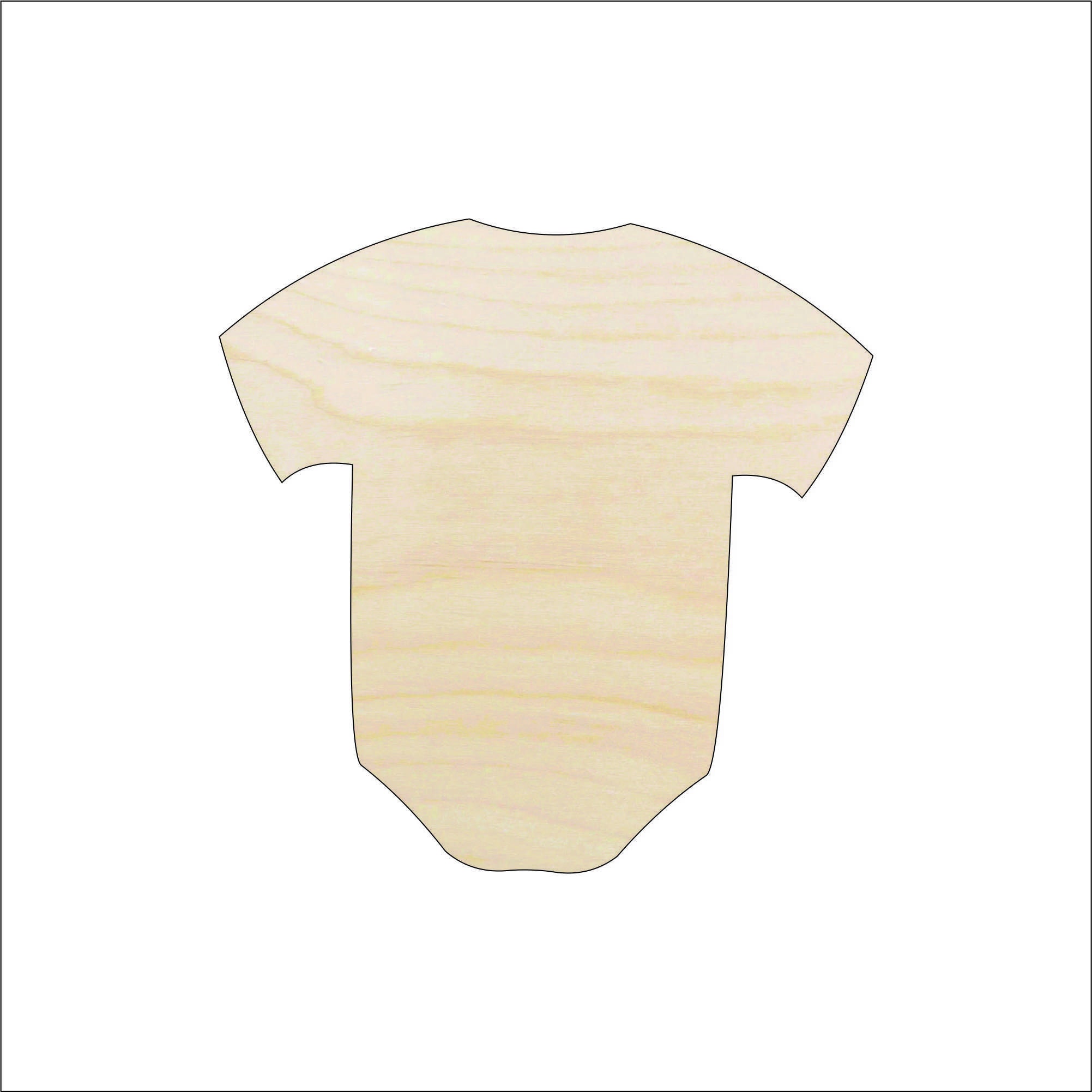 Baby Onesie - Laser Cut Out Unfinished Wood Craft Shape BBY13 Baby Onesie - Laser Cut Out Unfinished Wood Craft Shape BBY13