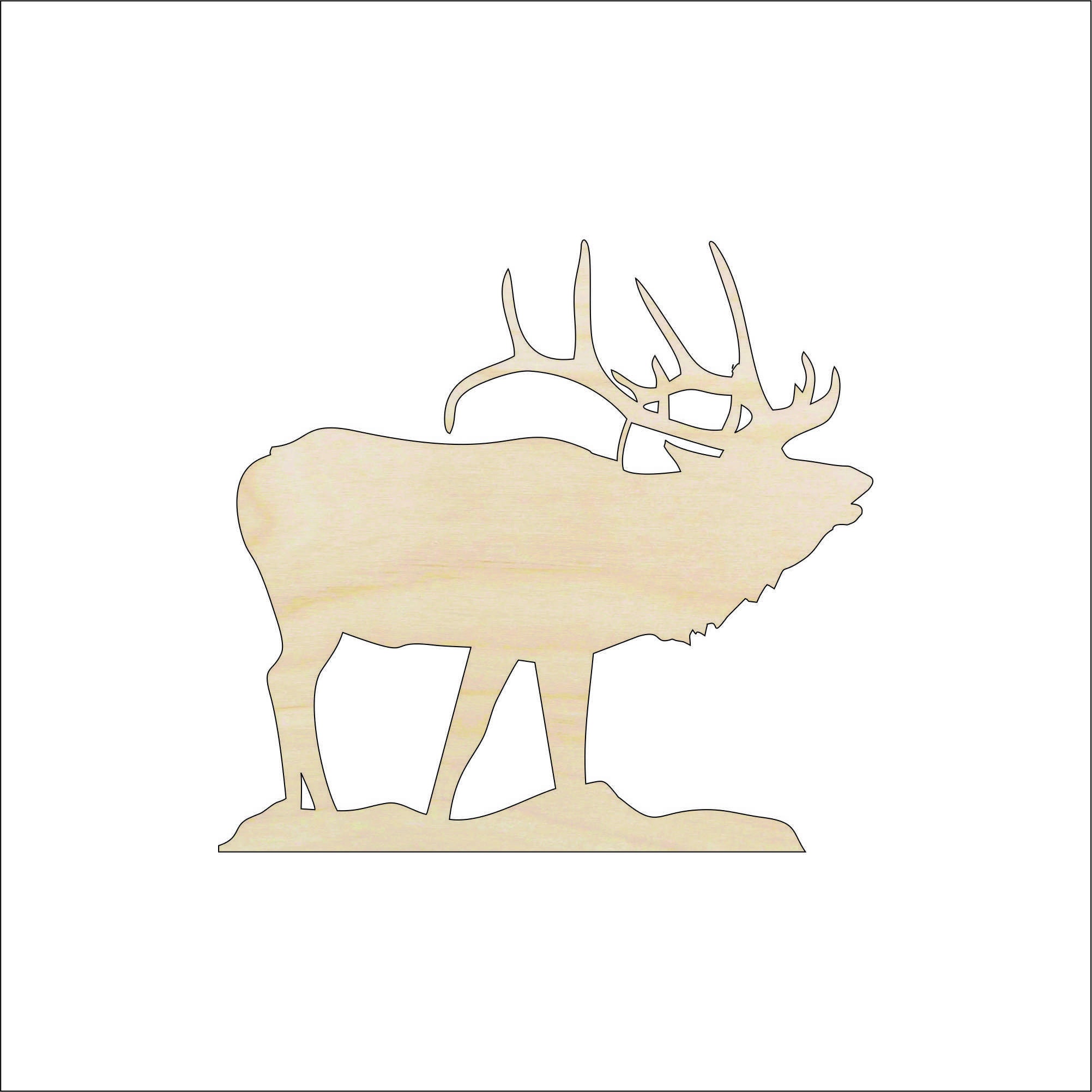 Deer - Laser Cut Out Unfinished Wood Craft Shape DER40 Deer - Laser Cut Out Unfinished Wood Craft Shape DER40