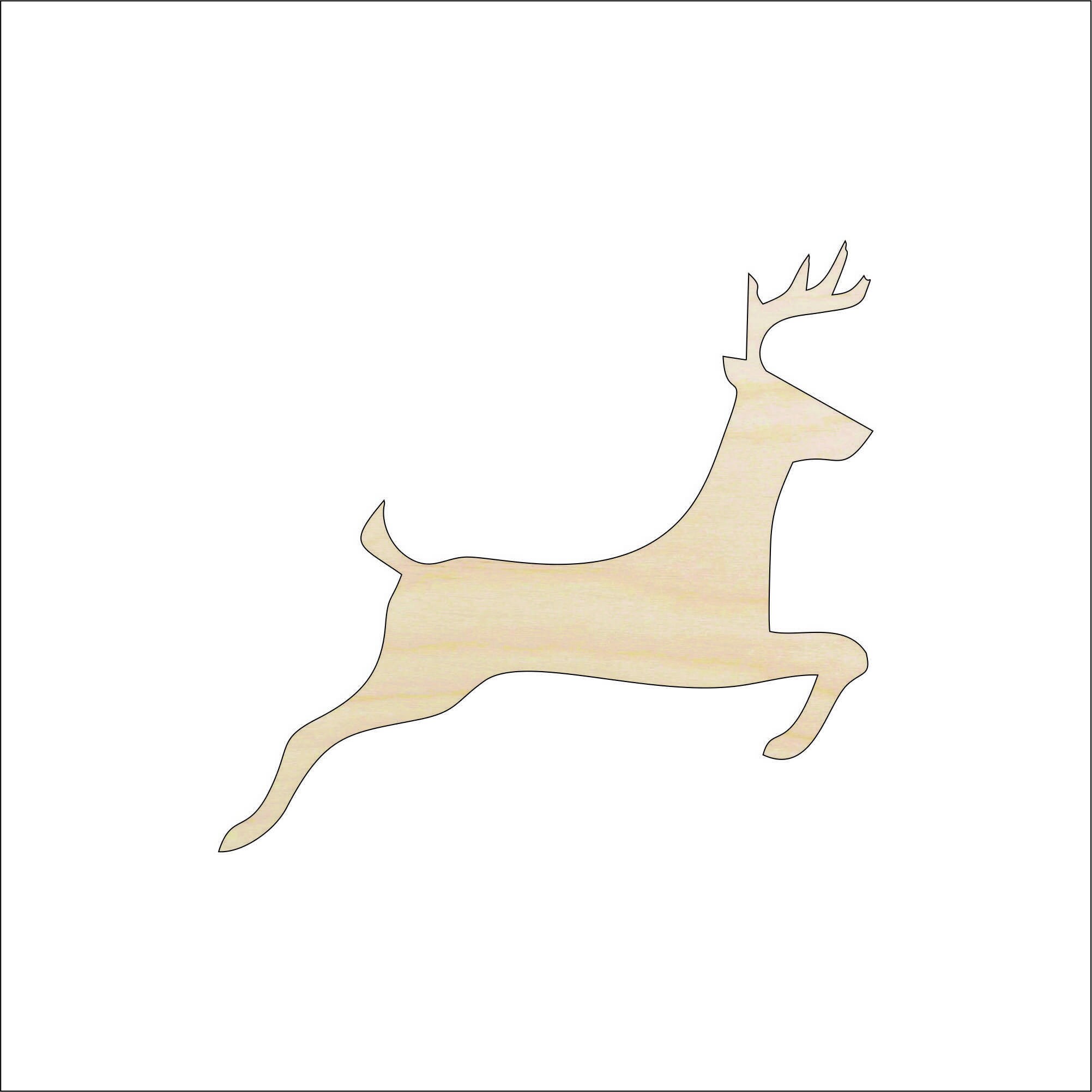 Deer - Laser Cut Out Unfinished Wood Craft Shape DER32 Deer - Laser Cut Out Unfinished Wood Craft Shape DER32