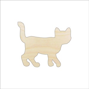 Cat - Laser Cut Out Unfinished Wood Craft Shape CAT36 Cat - Laser Cut Out Unfinished Wood Craft Shape CAT36