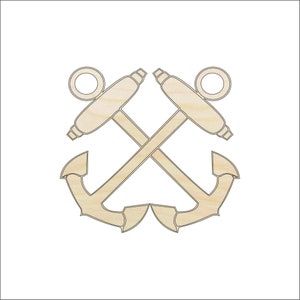 Anchor - Laser Cut Out Unfinished Wood Craft Shape ANC15 Anchor - Laser Cut Out Unfinished Wood Craft Shape ANC15