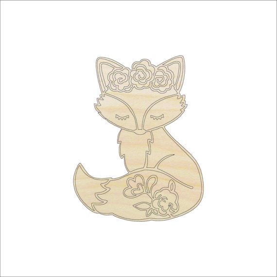 Fox - Laser Cut Out Unfinished Wood Craft Shape FOX18 Fox - Laser Cut Out Unfinished Wood Craft Shape FOX18