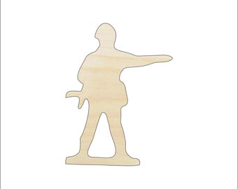 Military Army Man - Laser Cut Out Unfinished Wood Craft Shape TOY38 Military Army Man - Laser Cut Out Unfinished Wood Craft Shape TOY38