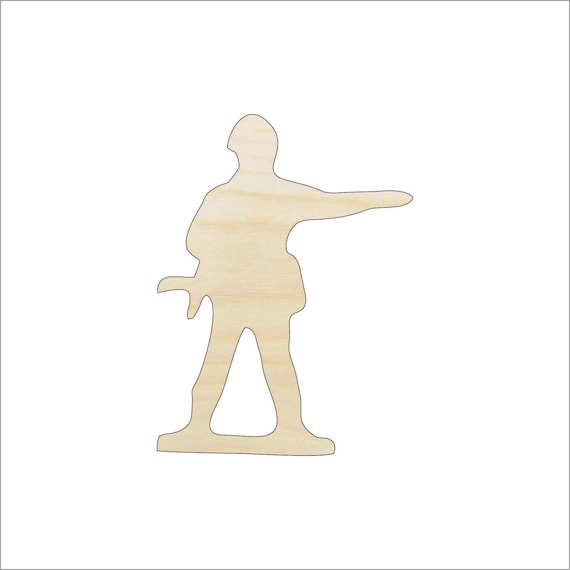Military Army Man - Laser Cut Out Unfinished Wood Craft Shape TOY38 Military Army Man - Laser Cut Out Unfinished Wood Craft Shape TOY38