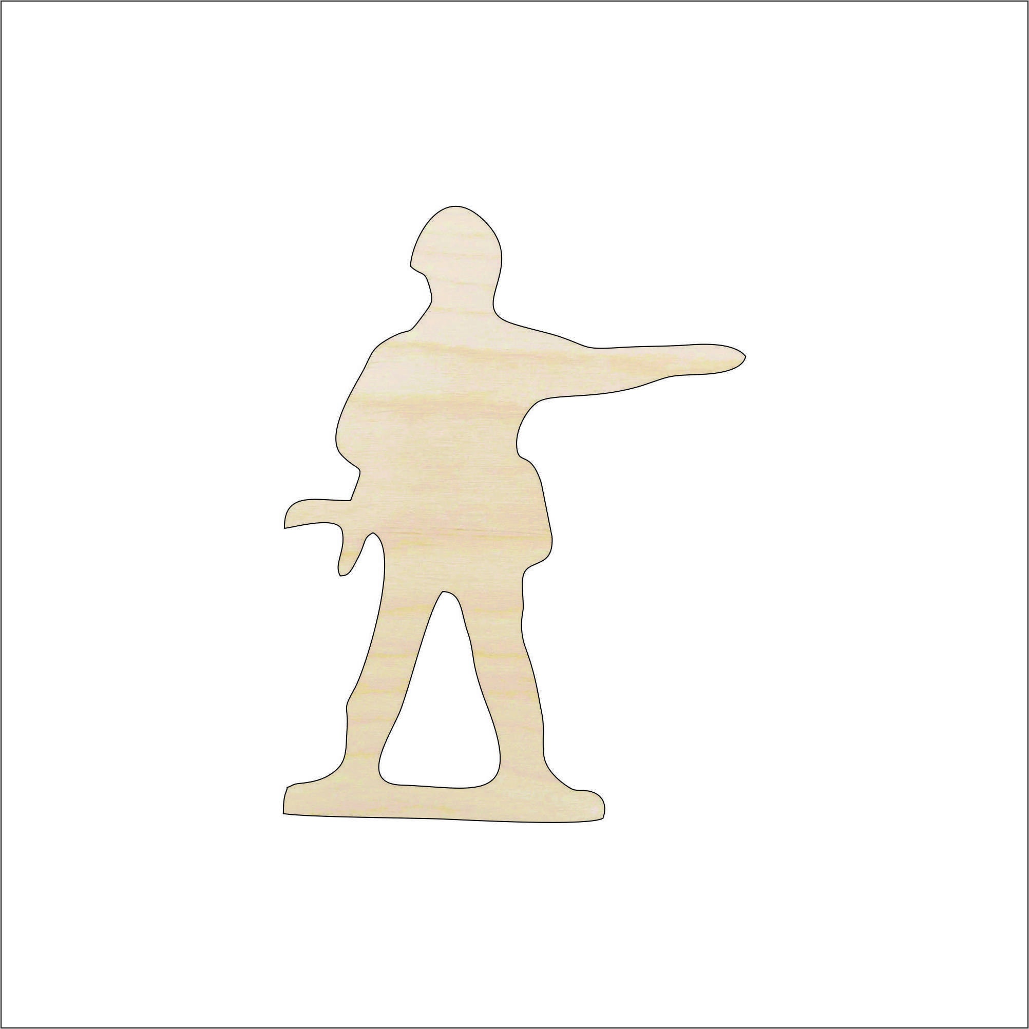 Military Army Man - Laser Cut Out Unfinished Wood Craft Shape TOY38 Military Army Man - Laser Cut Out Unfinished Wood Craft Shape TOY38