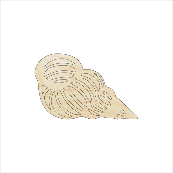 Shell - Laser Cut Out Unfinished Wood Craft Shape SEA14 Shell - Laser Cut Out Unfinished Wood Craft Shape SEA14