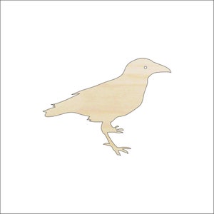 Bird Raven - Laser Cut Out Unfinished Wood Craft Shape BRD17 Bird Raven - Laser Cut Out Unfinished Wood Craft Shape BRD17