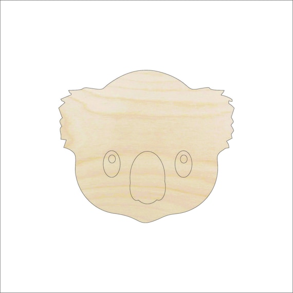 Bear Koala- Laser Cut Out Unfinished Wood Craft Shape BER4 Bear Koala- Laser Cut Out Unfinished Wood Craft Shape BER4