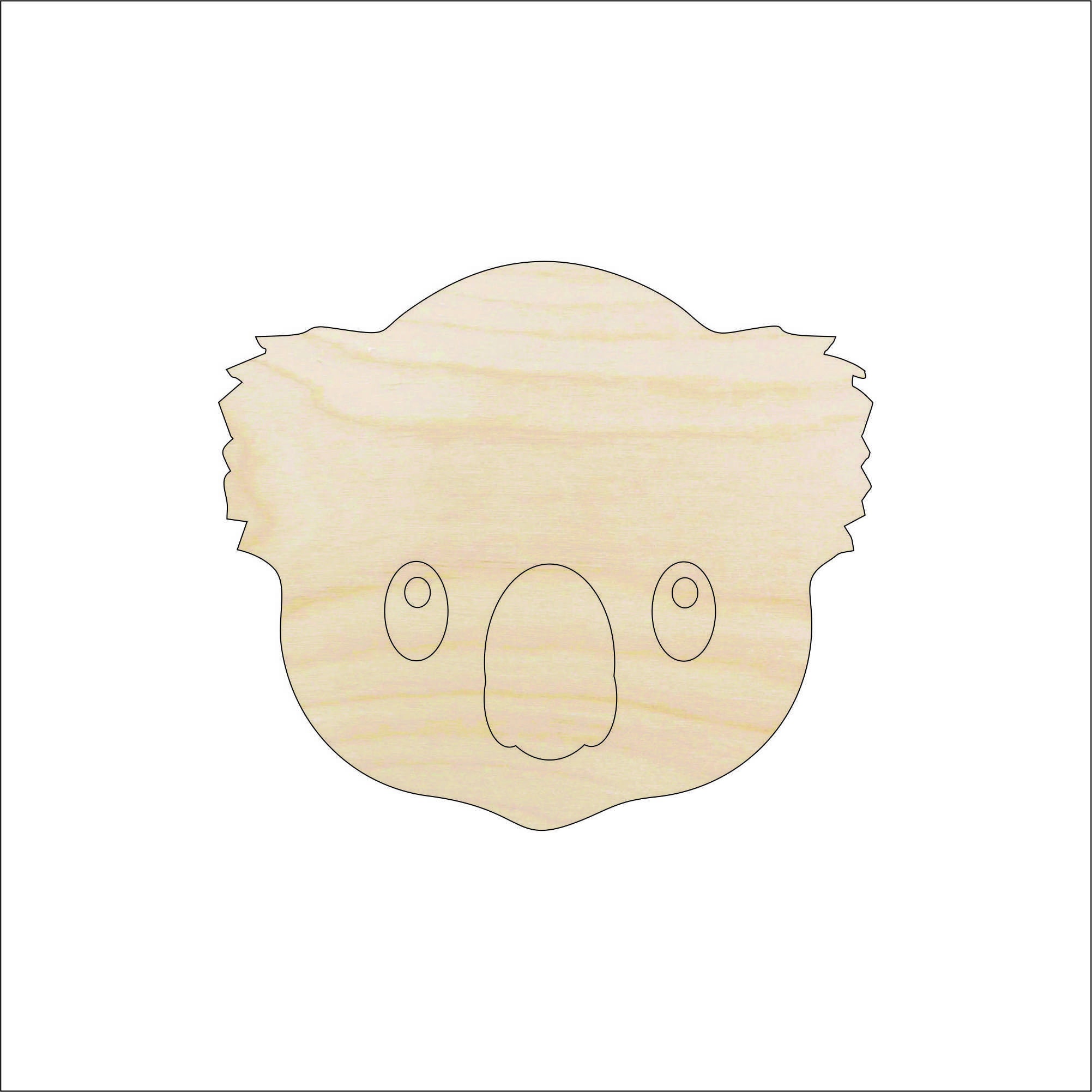 Bear Koala- Laser Cut Out Unfinished Wood Craft Shape BER4 Bear Koala- Laser Cut Out Unfinished Wood Craft Shape BER4