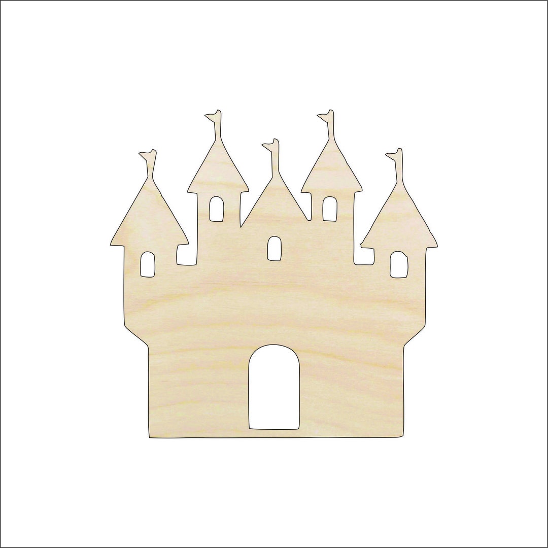 Building Castle - Laser Cut Out Unfinished Wood Craft Shape BLD59 Building Castle - Laser Cut Out Unfinished Wood Craft Shape BLD59