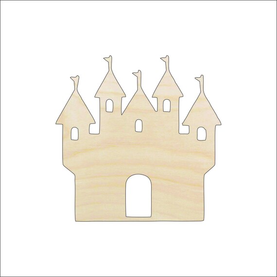 Building Castle - Laser Cut Out Unfinished Wood Craft Shape BLD59 Building Castle - Laser Cut Out Unfinished Wood Craft Shape BLD59