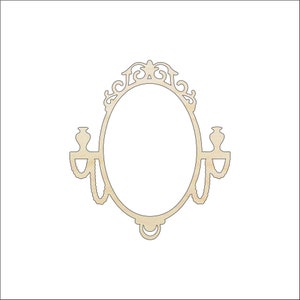 Decor Mirror - Laser Cut Out Unfinished Wood Craft Shape DCR1 Decor Mirror - Laser Cut Out Unfinished Wood Craft Shape DCR1