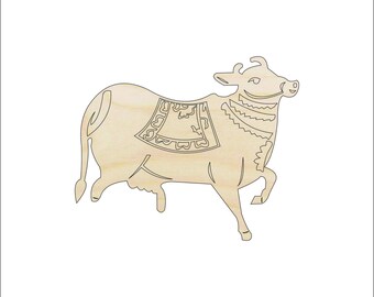 Cow - Laser Cut Out Unfinished Wood Craft Shape COW36 Cow - Laser Cut Out Unfinished Wood Craft Shape COW36
