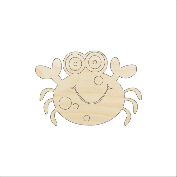 Crab - Laser Cut Out Unfinished Wood Craft Shape SEA113 Crab - Laser Cut Out Unfinished Wood Craft Shape SEA113