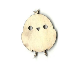 Baby Chick Laser Cut Out Wood Shape Craft Supply - Woodcraft Cutout