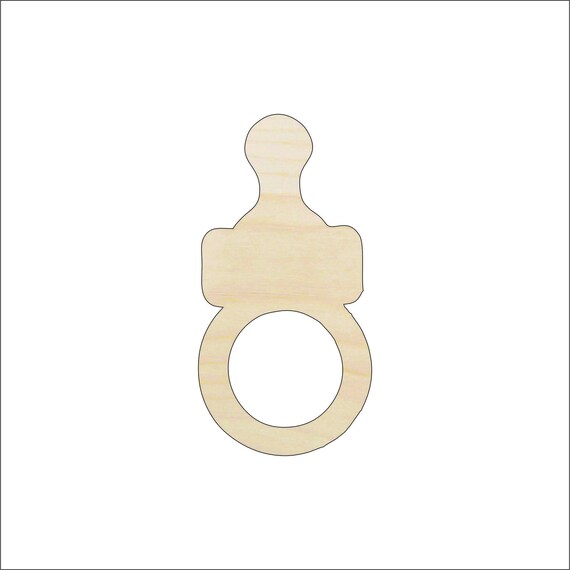 Baby Pacifier - Laser Cut Out Unfinished Wood Craft Shape BBY31 Baby Pacifier - Laser Cut Out Unfinished Wood Craft Shape BBY31