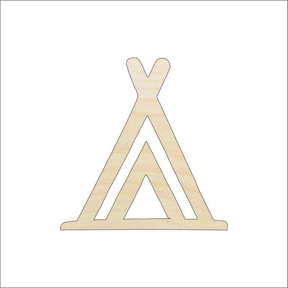 Tee Pee - Laser Cut Out Unfinished Wood Craft Shape XTR5 Tee Pee - Laser Cut Out Unfinished Wood Craft Shape XTR5