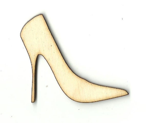 High Heel Shoe Laser Cut Out Unfinished Wood Shape Craft | Etsy