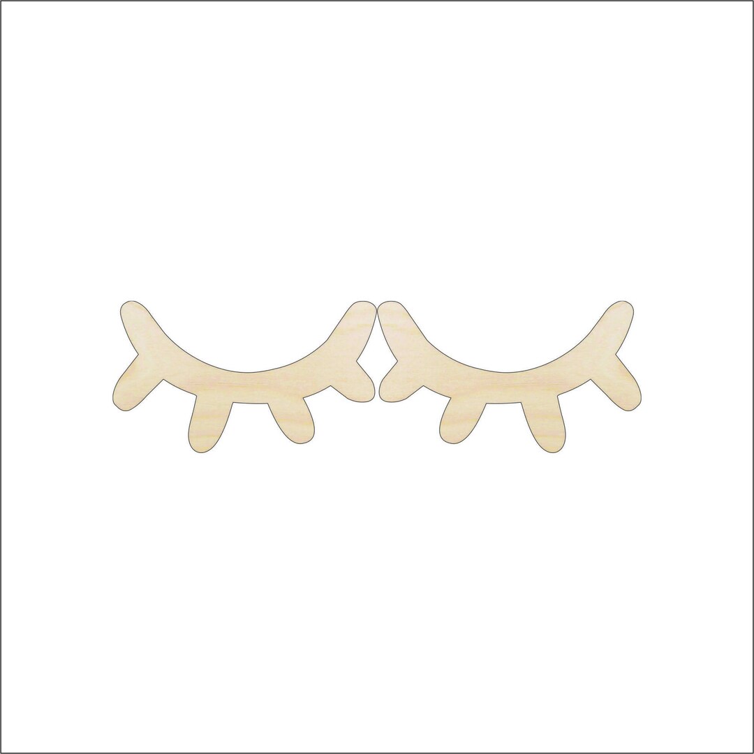 People Eyelashes - Laser Cut Out Unfinished Wood Craft Shape PPL14 People Eyelashes - Laser Cut Out Unfinished Wood Craft Shape PPL14
