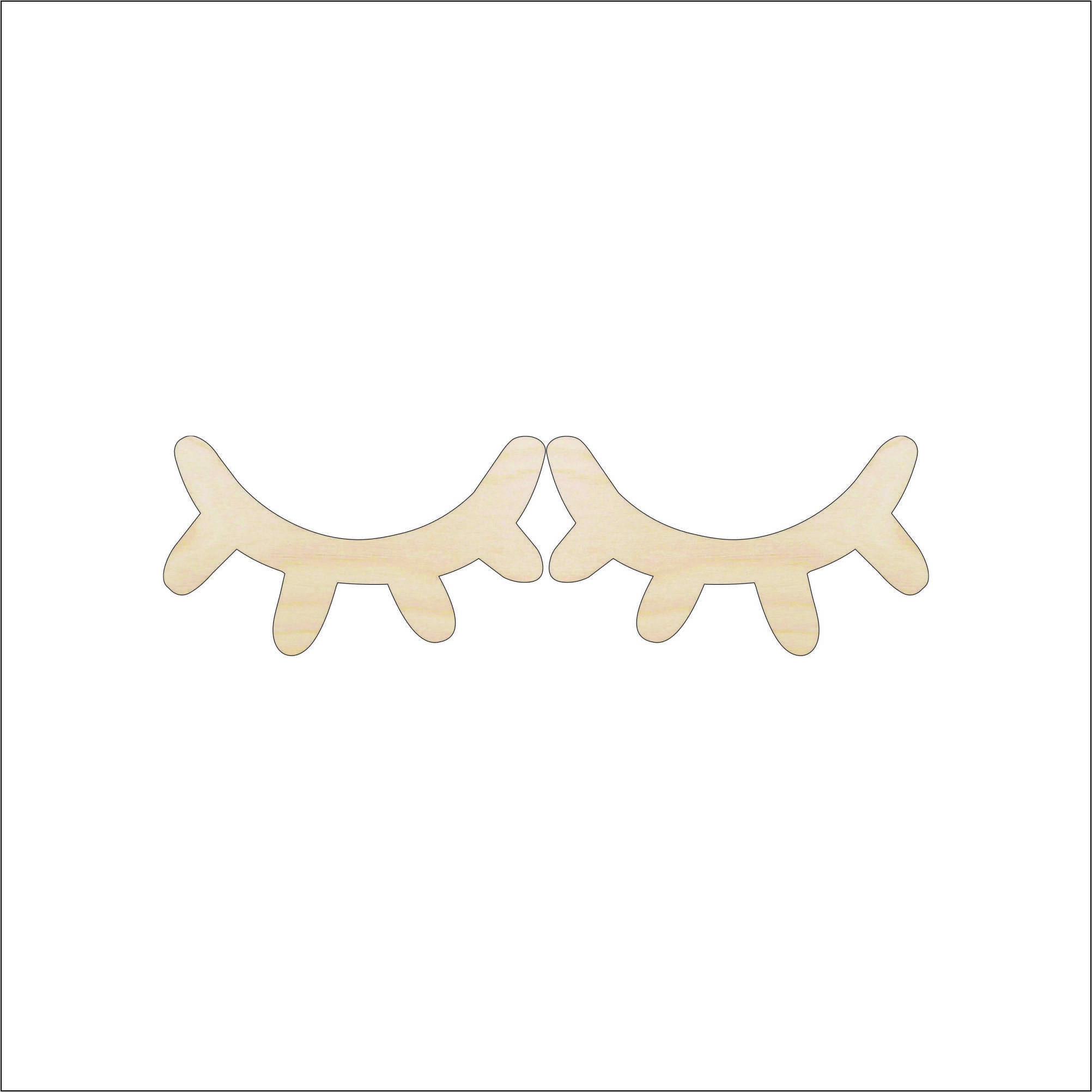 People Eyelashes - Laser Cut Out Unfinished Wood Craft Shape PPL14 People Eyelashes - Laser Cut Out Unfinished Wood Craft Shape PPL14