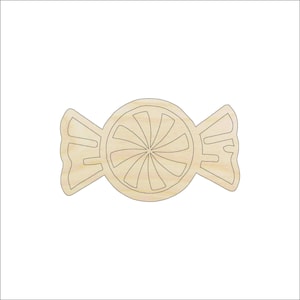 Candy - Wood Craft Shape Laser Cut Out & Unfinished DIY Craft Supply  FOD203
