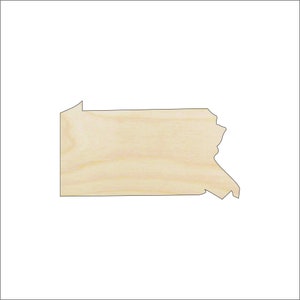 Pennsylvania - Wood Craft Shape Laser Cut Out & Unfinished DIY Craft Supply  STAT86
