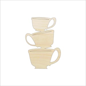 Drink Teacup - Laser Cut Out Unfinished Wood Craft Shape FOD164 Drink Teacup - Laser Cut Out Unfinished Wood Craft Shape FOD164