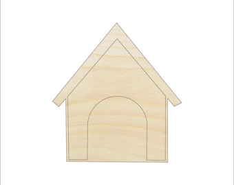 Dog House - Laser Cut Out Unfinished Wood Craft Shape DOG79 Dog House - Laser Cut Out Unfinished Wood Craft Shape DOG79